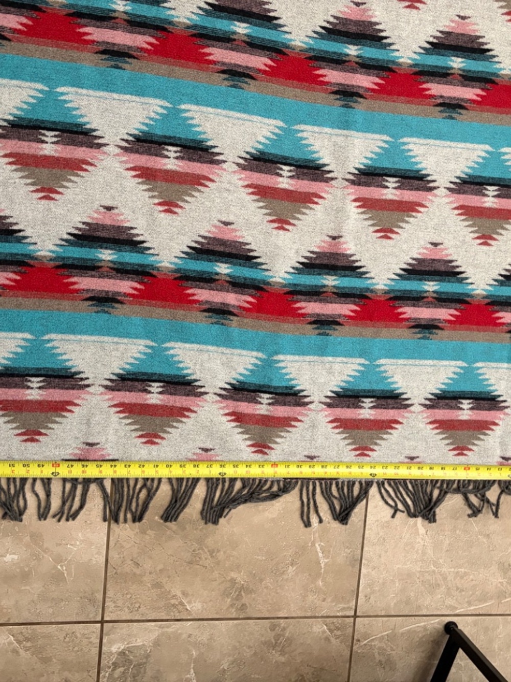 Sackcloth + Ashes Tribal Turquoise blanket - Picture 4 of 4